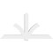 Ekena Millwork Redmond Architectural Grade PVC Gable Bracket, 84"W x 42"H x 6"D x 6"F, 12/12 Pitch GBP084X42X0606RED00 - alternate 4